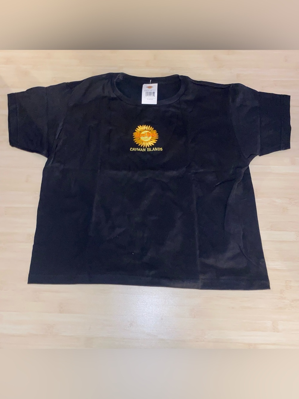 New Vintage Hard Rock Cafe Cayman Islands Baby Crop T-shirt Embroidered X-Large